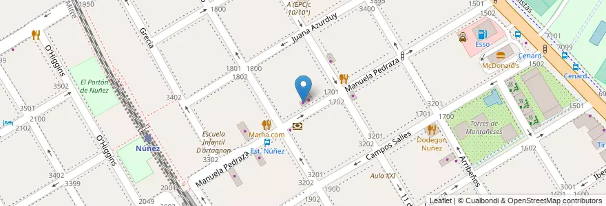 Mapa de ubicacion de Ferreteria Cerrajeria, Nuñez en アルゼンチン, Ciudad Autónoma De Buenos Aires, ブエノスアイレス, Comuna 13.