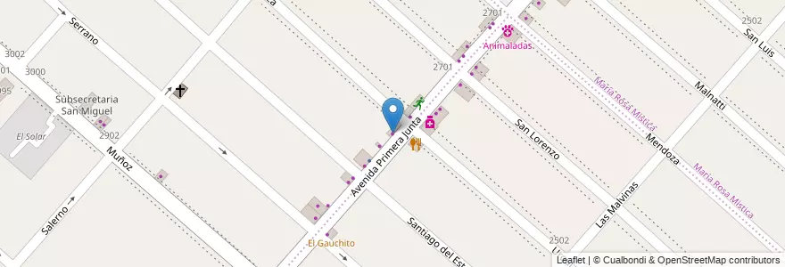 Mapa de ubicacion de Ferretería EDU en Arjantin, Buenos Aires, Partido De San Miguel, San Miguel.