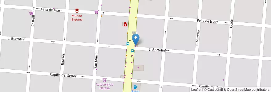 Mapa de ubicacion de Ferreteria El Hogar en Argentina, Provincia Di Buenos Aires, Partido De Campana.