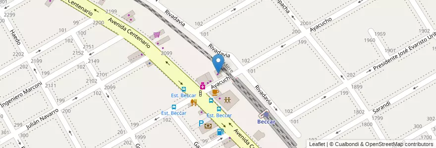 Mapa de ubicacion de Ferretería Fenix en Arjantin, Buenos Aires, Partido De San Isidro, Beccar.