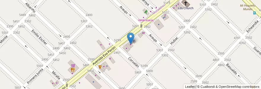 Mapa de ubicacion de Ferreteria JSB, Villa Lugano en アルゼンチン, Ciudad Autónoma De Buenos Aires, Comuna 9, ブエノスアイレス.