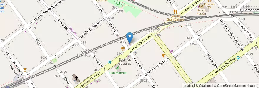 Mapa de ubicacion de Ferretería La Helice, Villa Urquiza en 阿根廷, Ciudad Autónoma De Buenos Aires, Comuna 12, 布宜诺斯艾利斯.