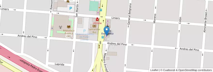 Mapa de ubicacion de Ferreteria Miguel en アルゼンチン, ブエノスアイレス州, Partido De Campana.