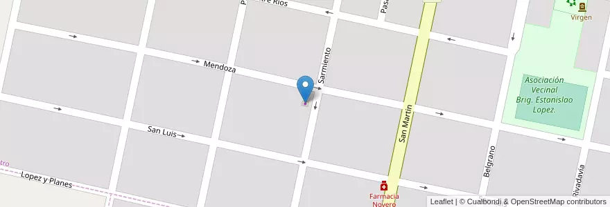 Mapa de ubicacion de Ferretería Pacheco en Аргентина, Санта-Фе, Departamento Las Colonias, San Carlos Centro.