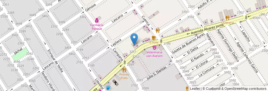 Mapa de ubicacion de Ferreteria Rafael, Villa del Parque en アルゼンチン, Ciudad Autónoma De Buenos Aires, ブエノスアイレス, Comuna 11.