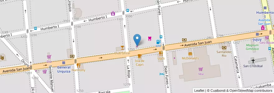 Mapa de ubicacion de Ferreteria Sanitario, San Cristobal en Argentine, Ciudad Autónoma De Buenos Aires, Comuna 3, Buenos Aires.