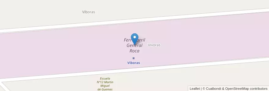 Mapa de ubicacion de Ferrocarril General Roca en Argentinië, Buenos Aires, Partido De Puan.