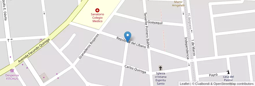 Mapa de ubicacion de Ferroviario en الأرجنتين, La Rioja, Departamento Capital, La Rioja.