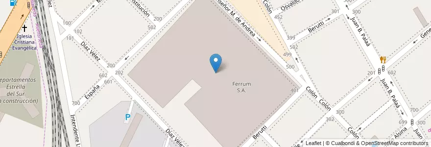 Mapa de ubicacion de Ferrum S.A. en Argentina, Provincia Di Buenos Aires, Partido De Avellaneda, Avellaneda.