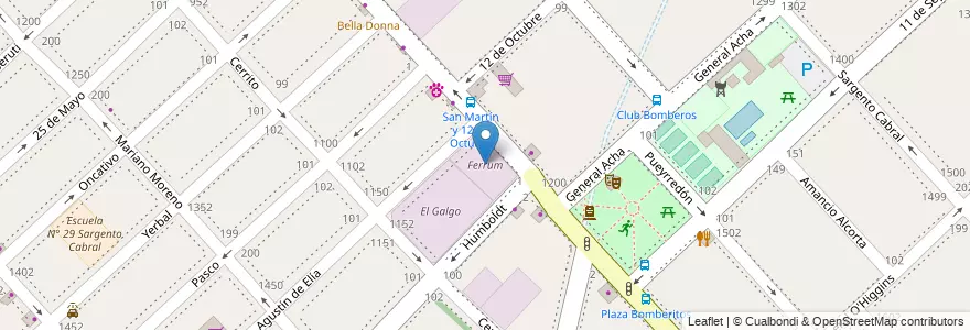 Mapa de ubicacion de Ferrum en Arjantin, Buenos Aires, Partido De La Matanza, Ramos Mejía.