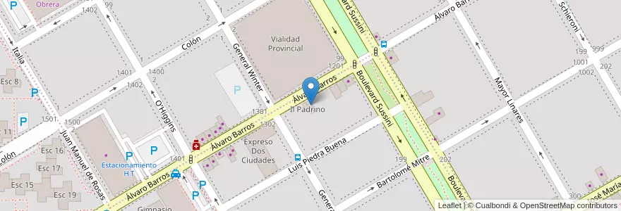 Mapa de ubicacion de Ferton Bike en アルゼンチン, リオネグロ州, Departamento Adolfo Alsina, Viedma, Viedma.