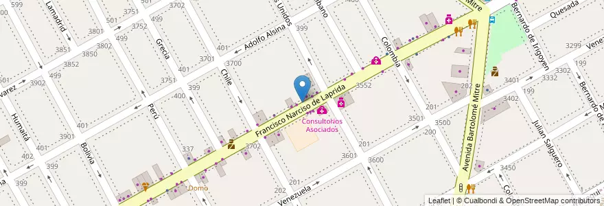 Mapa de ubicacion de Ferz en Arjantin, Buenos Aires, Partido De Vicente López, Vicente López.
