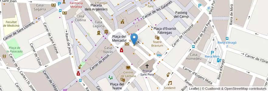 Mapa de ubicacion de Fes un Mos en España, Catalunya, Tarragona, Baix Camp, Reus.