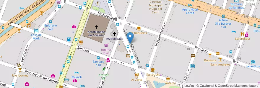 Mapa de ubicacion de Festo Deli & Fresh en Аргентина, Кордова, Departamento Capital, Pedanía Capital, Córdoba, Municipio De Córdoba.