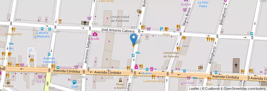 Mapa de ubicacion de Fiamila, Palermo en آرژانتین, Ciudad Autónoma De Buenos Aires, Buenos Aires.