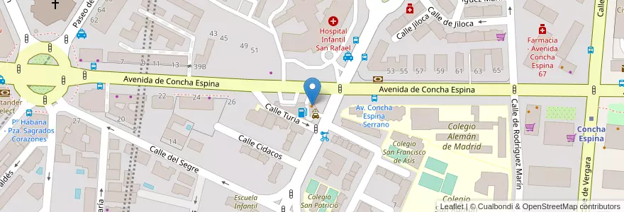 Mapa de ubicacion de Fiat Café en Spagna, Comunidad De Madrid, Comunidad De Madrid, Área Metropolitana De Madrid Y Corredor Del Henares, Madrid.