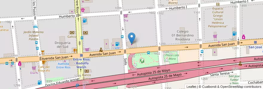 Mapa de ubicacion de Fiat Stampa, Constitucion en 阿根廷, Ciudad Autónoma De Buenos Aires, Comuna 1, 布宜诺斯艾利斯.