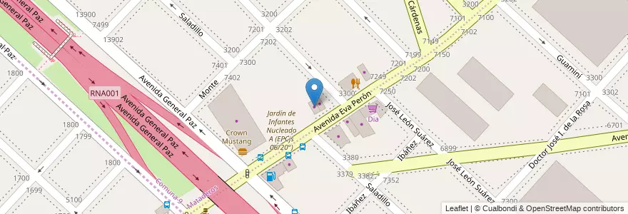 Mapa de ubicacion de Fiatutti, Mataderos en Argentinië, Ciudad Autónoma De Buenos Aires, Comuna 9, Buenos Aires.