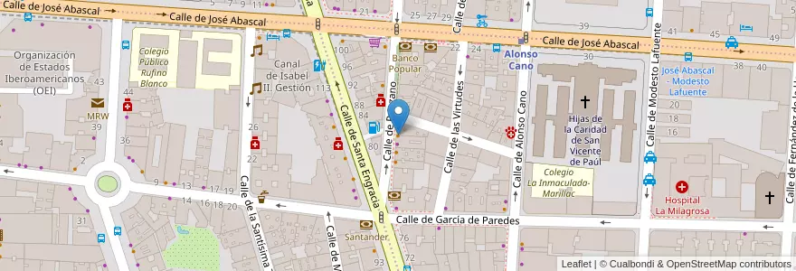 Mapa de ubicacion de Fide en İspanya, Comunidad De Madrid, Comunidad De Madrid, Área Metropolitana De Madrid Y Corredor Del Henares, Madrid.