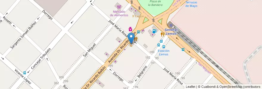 Mapa de ubicacion de Fierita - Rock and Roll Bar en Argentinië, Buenos Aires, Partido De San Miguel.