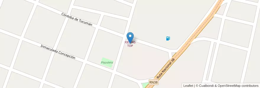 Mapa de ubicacion de FIESTAS TOP en アルゼンチン, トゥクマン州, Departamento Monteros, Municipio De Río Seco, Río Seco.