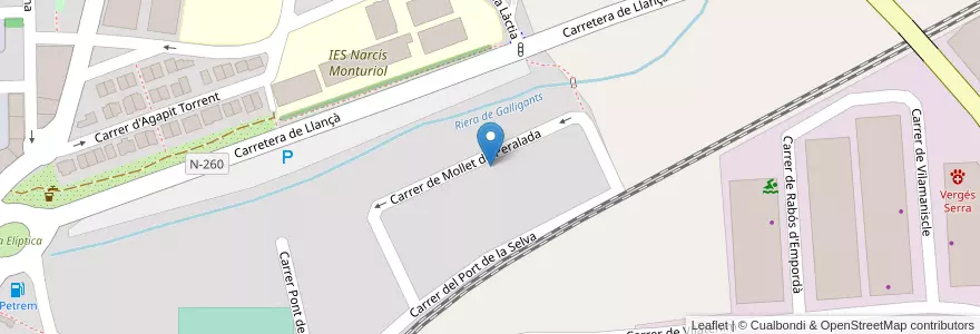 Mapa de ubicacion de Figueres en Spagna, Catalunya, Girona, Alt Empordà, Figueres.