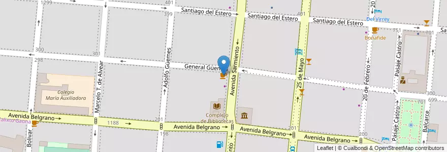 Mapa de ubicacion de Fili Helados en Argentina, Salta, Capital, Municipio De Salta, Salta.