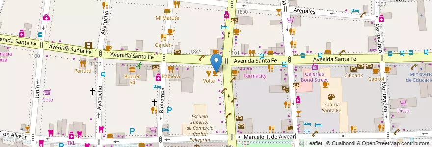 Mapa de ubicacion de Filippo, Recoleta en アルゼンチン, Ciudad Autónoma De Buenos Aires, Comuna 2, ブエノスアイレス.