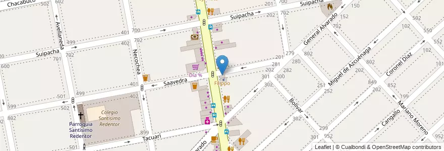 Mapa de ubicacion de Filippo en Argentinië, Buenos Aires, Partido De La Matanza, Ramos Mejía.