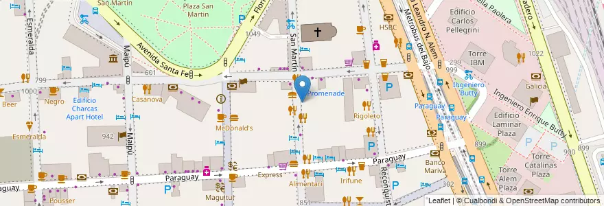 Mapa de ubicacion de Filo Restaurante, Retiro en Argentinië, Ciudad Autónoma De Buenos Aires, Comuna 1, Buenos Aires.