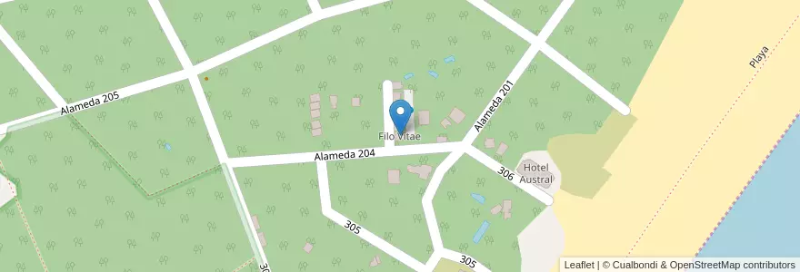 Mapa de ubicacion de Filo Vitae en الأرجنتين, بوينس آيرس, Partido De Villa Gesell.