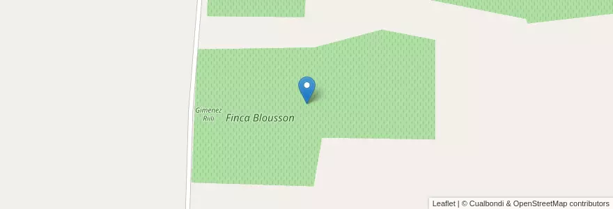 Mapa de ubicacion de Finca Blousson en Argentina, Chile, Mendoza, Departamento Tunuyán, Distrito Los Chacales.