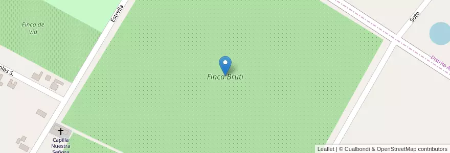 Mapa de ubicacion de Finca Bruti en アルゼンチン, チリ, メンドーサ州, Departamento Junín.