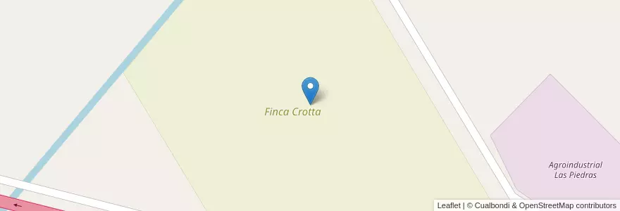 Mapa de ubicacion de Finca Crotta en Argentinien, Chile, Mendoza, Departamento San Martín, Distrito Palmira.