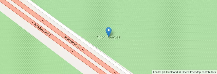 Mapa de ubicacion de Finca Huarpes en アルゼンチン, チリ, メンドーサ州, Departamento San Martín, Distrito El Ramblón.