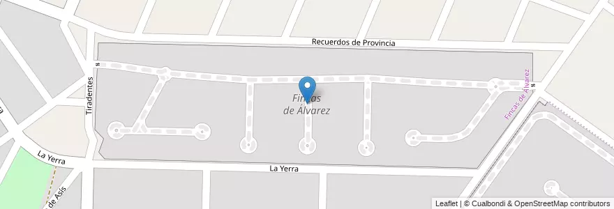 Mapa de ubicacion de Fincas de Álvarez en Argentina, Buenos Aires, Partido De Moreno, Francisco Álvarez.