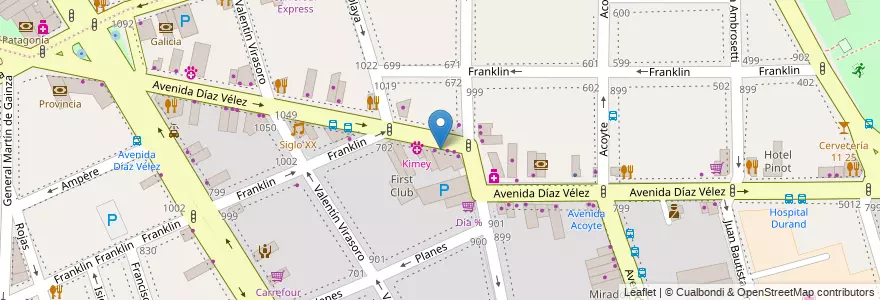 Mapa de ubicacion de Fiorenna, Caballito en Argentinien, Ciudad Autónoma De Buenos Aires, Buenos Aires, Comuna 6.