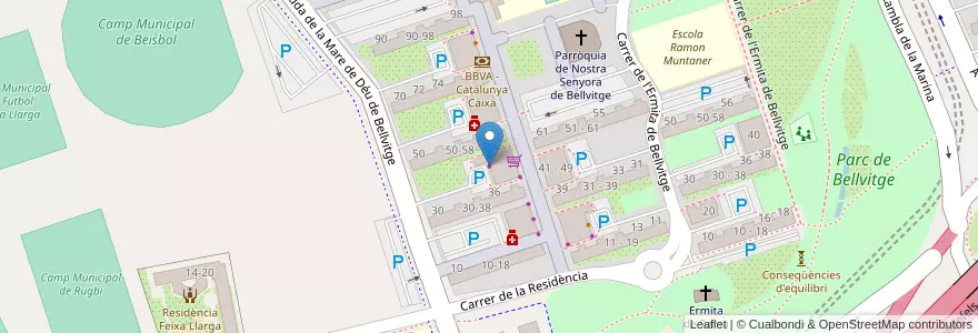 Mapa de ubicacion de Fipx en Spanien, Katalonien, Barcelona, Barcelonès, L'Hospitalet De Llobregat.