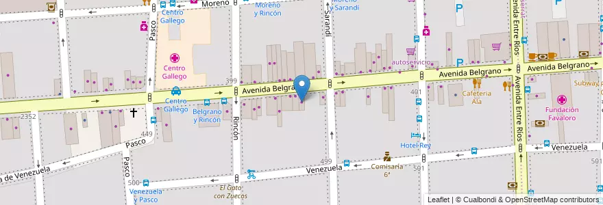 Mapa de ubicacion de Firenze, Balvanera en Arjantin, Ciudad Autónoma De Buenos Aires, Comuna 3, Buenos Aires.