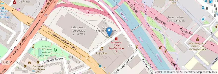 Mapa de ubicacion de Fisbis en Испания, Мадрид, Мадрид, Área Metropolitana De Madrid Y Corredor Del Henares, Мадрид.