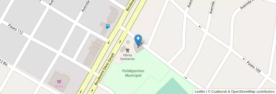 Mapa de ubicacion de Fiscalía Nº5 de Villa Gesell en Argentinien, Provinz Buenos Aires, Partido De Villa Gesell.