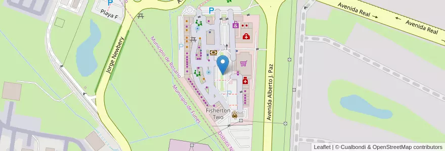 Mapa de ubicacion de Fisherton Plaza Chic en 阿根廷, Santa Fe, Departamento Rosario, Municipio De Funes.