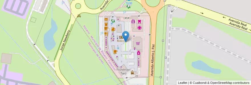 Mapa de ubicacion de Fisherton Plaza Chic en Argentinien, Santa Fe, Departamento Rosario, Municipio De Funes.