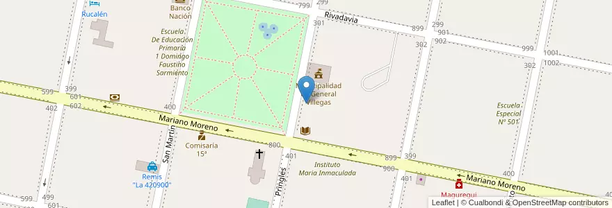 Mapa de ubicacion de FISK en Argentinien, Provinz Buenos Aires, Partido De General Villegas.