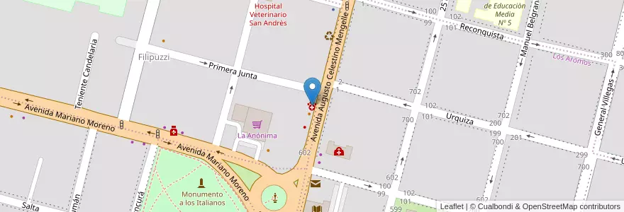 Mapa de ubicacion de Fito Veterinaria en آرژانتین, شیلی, استان ریو نگرو، آرژانتین, Cipolletti, Departamento General Roca.