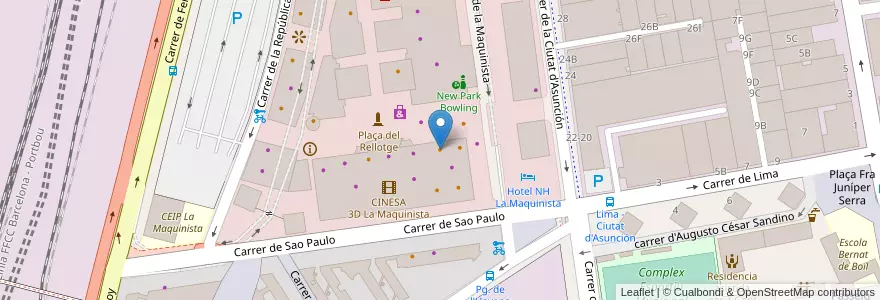 Mapa de ubicacion de Five Guys en Espanha, Catalunha, Barcelona, Barcelonès, Barcelona.