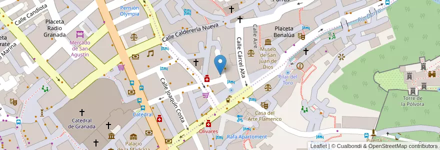 Mapa de ubicacion de Flamenco La Alborea en Spain, Andalusia, Granada, Comarca De La Vega De Granada, Granada.