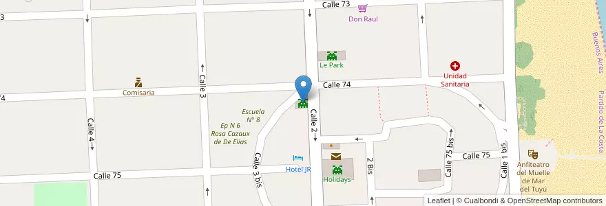 Mapa de ubicacion de Flash Point en アルゼンチン, ブエノスアイレス州, Partido De La Costa.