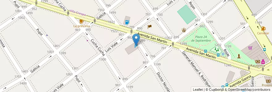 Mapa de ubicacion de Flecha de Oro, Caballito en Argentinien, Ciudad Autónoma De Buenos Aires, Buenos Aires, Comuna 6.