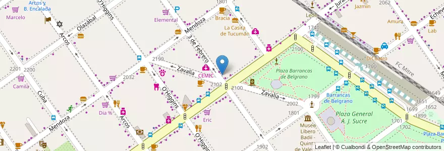 Mapa de ubicacion de Flor de Lis, Belgrano en 阿根廷, Ciudad Autónoma De Buenos Aires, 布宜诺斯艾利斯, Comuna 13.